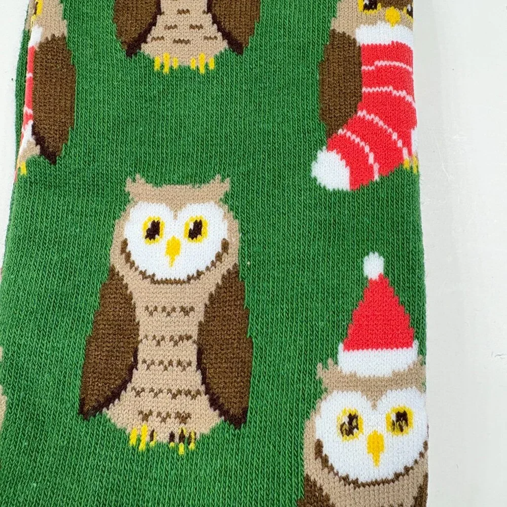 Holiday / Christmas Owl Men's Crew Socks - NWT